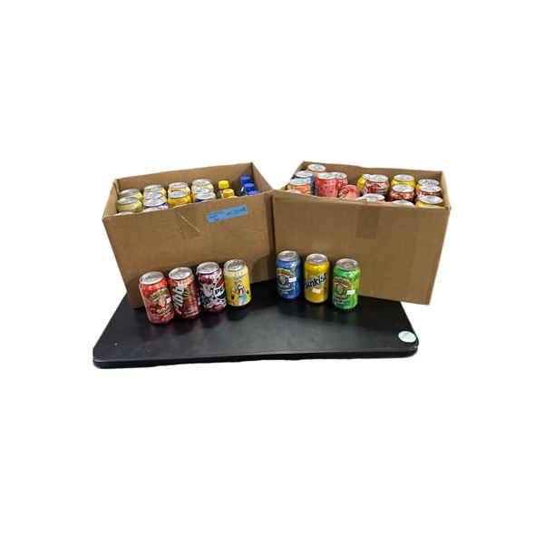 2x Boxes of Various Soda - Fanta, Cherry Pepsi, Warheads Sour, Pibb Xtra, Etc.