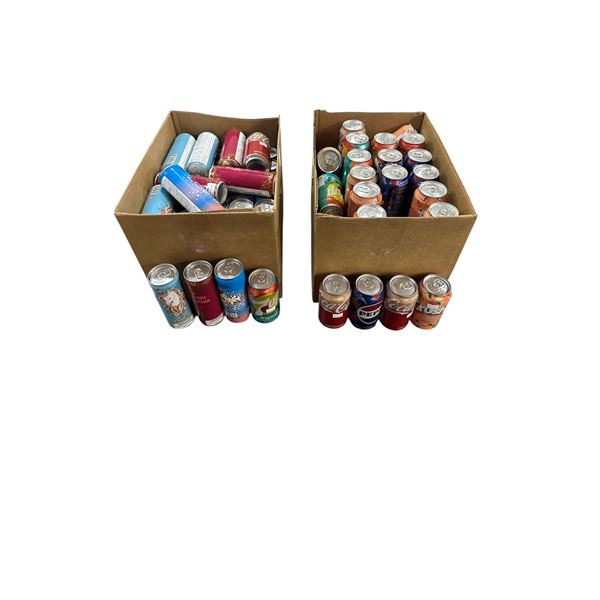 2x Boxes of Various Soda - Energy Drinks, 7UP, Vanilla Coke, Etc.