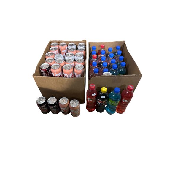 2x Boxes of Various Soda - Various Fanta, 7UP, Doctor Pepper, Canada Dry, Etc.