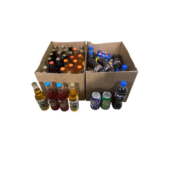 2x Boxes of Various Soda -  Nuclear Orange Bomb, Stalinade, Fanta, Warheads, Pepsi, Etc.