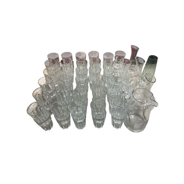 Large group of Glassware - includes approx. 60 assorted Glasses & Wine Decanters