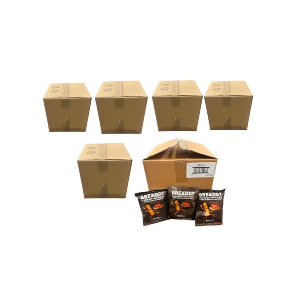Group of 6 Boxes of Breaddy Flavoured Bread Chips - Bacon 24/Per Box
