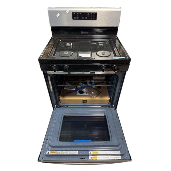 Whirlpool Stainless Steel 4-Burner Gas Range with Digital Control Panel