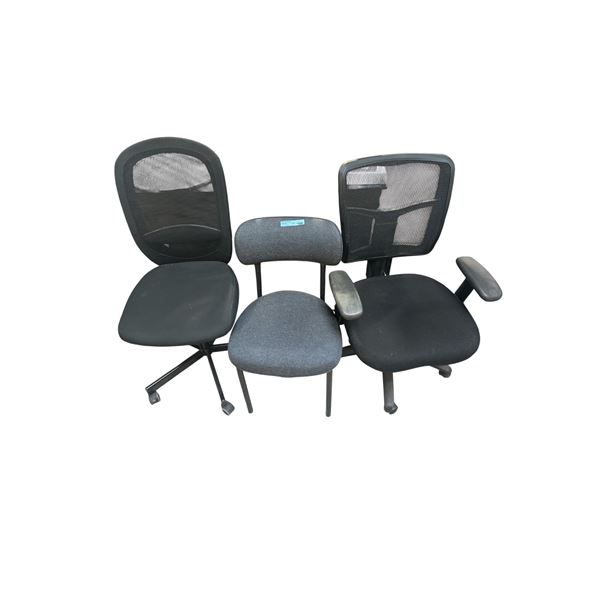 Group of 3 Various Chair/Office Chairs