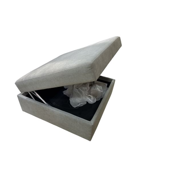 Large Grey Upholstered Ottoman