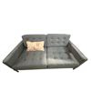 Image 1 : Modern Grey Tufted Upholstered Loveseat Sofa