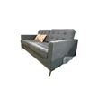 Image 2 : Modern Grey Tufted Upholstered Loveseat Sofa