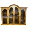 Image 2 : Traditional Wood China Cabinet / Hutch with Glass Display Doors & Lower Storage (60in W x 18.5in D x