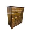 Image 1 : Traditional Wood 5-Drawer Dresser with Brass Hardware