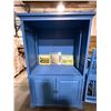 Image 2 : Group of Misc - Blue Cabinet w/3 Blue Chairs