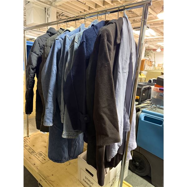 Group of 8 Coats & Winter Jackets - includes Sisley/TIA & More (Rack is not included)