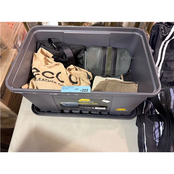 Bin full of assorted Bags - includes Tumi Cross Black Bag/Coach & More