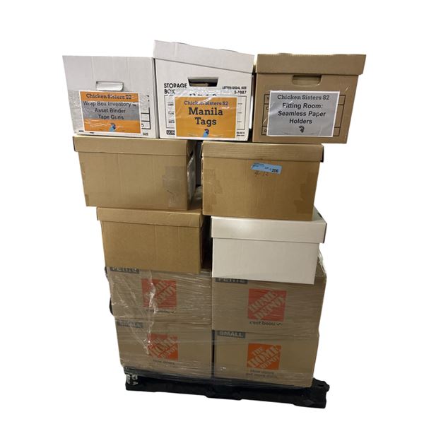 Movie Set Dec Pallet - includes Large group of DVD/Office Supplies/ IKEA Shelves & More