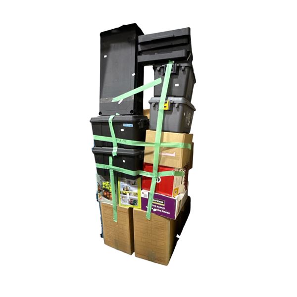 Group Lot of Misc. Storage Bins & More - includes Metal Stackable Baskets/Plastic Shelves/ Workman's