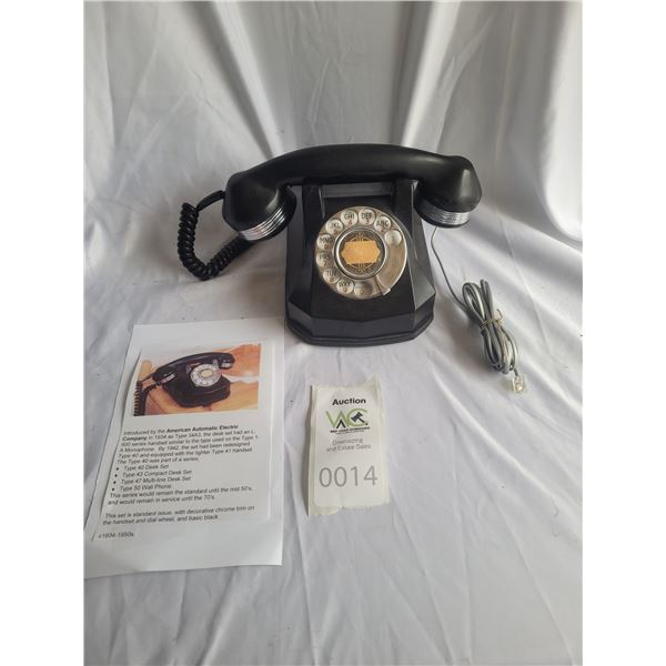 Antique American Automatic Electric Co Desk Set A SC1