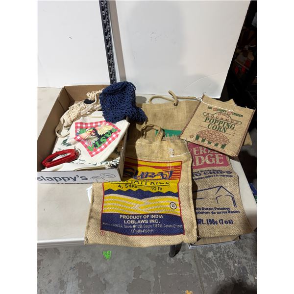 Assorted reusable bags