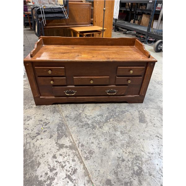 Storage chest measures 45 1/2" x 20" x 22 1/2" tall