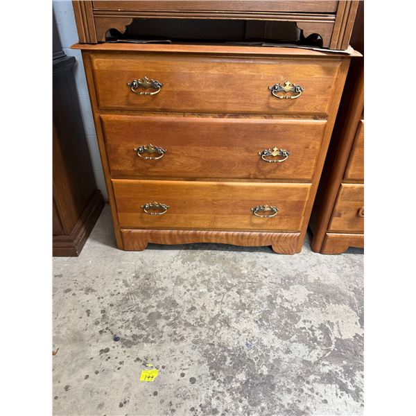 dresser measures 36" x 16" x 34" tall