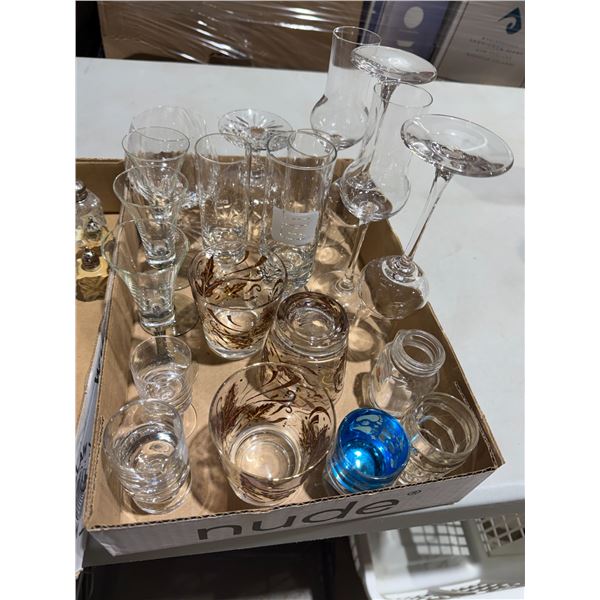 Assorted drink ware