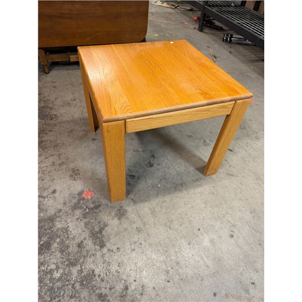 Table measures 23 1/2" x 23 1/2" x 20" tall