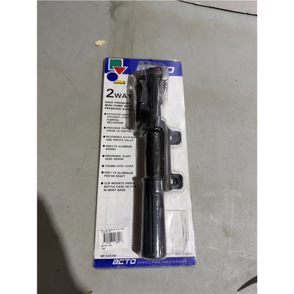 2 way high pressure mini pump with pressure gauge
