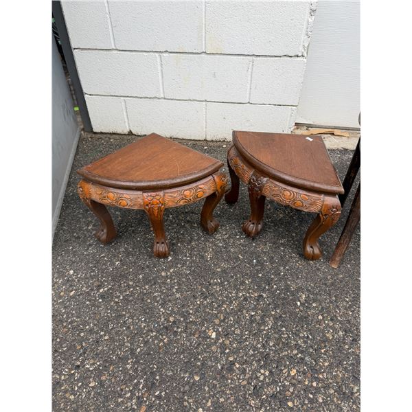 Carved wood stools