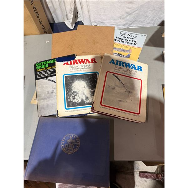 Air war books, US Navy carrier and American aviation historical Society books