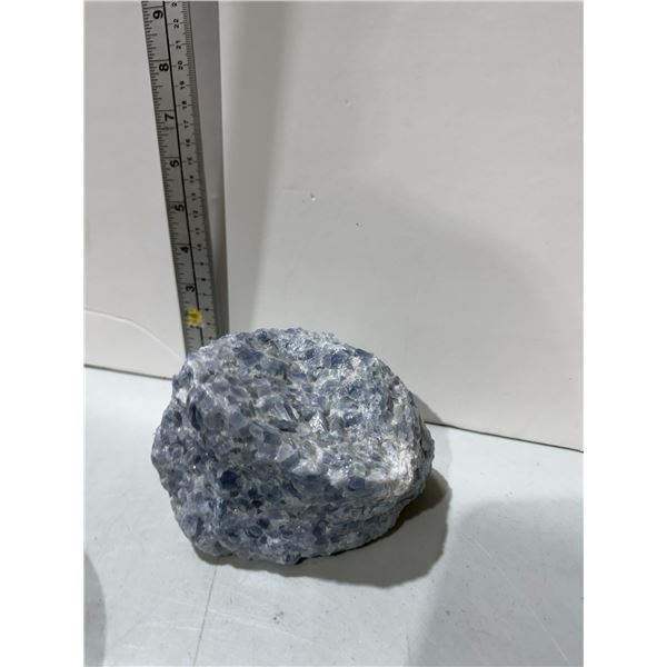 rough specimen of blue calcite