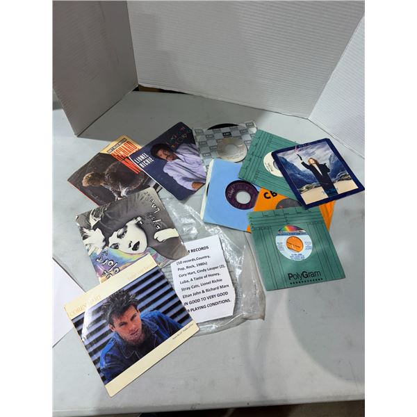 45 RPM Records, 10 Records country rock and pop 1980s