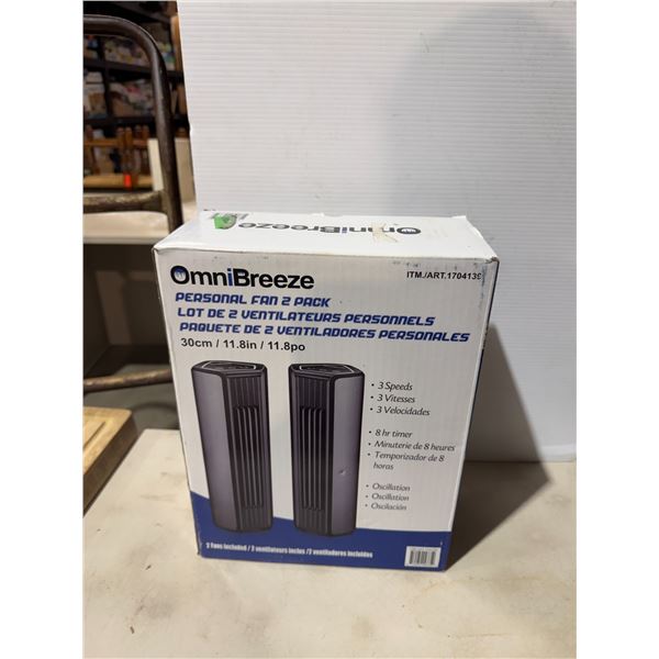 Omni breeze Personal fan 2Pack