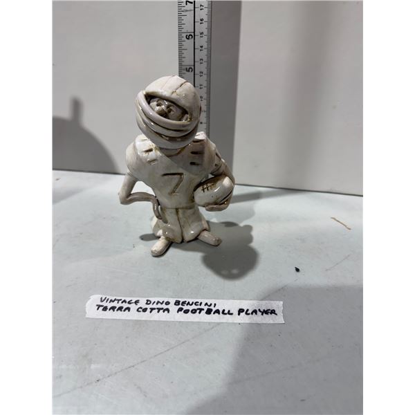 Vintage Dino B ENCINI terra-cotta football player