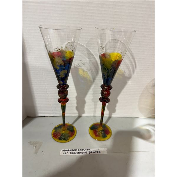 Monarch crystal 12 inch champagne, flutes