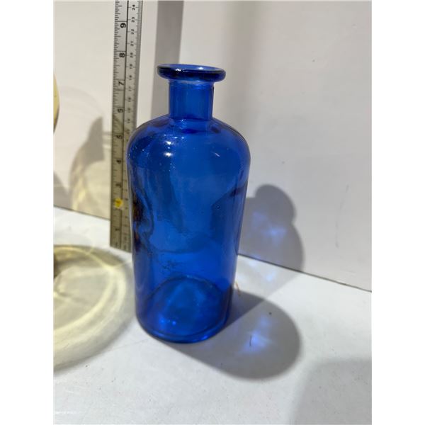 Blue glass bottle