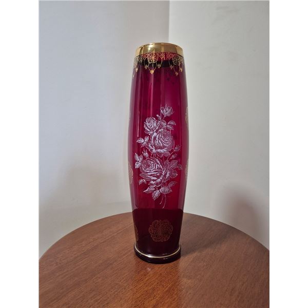 Vintage 18 inch NORLEANS vase 22 karat gold
