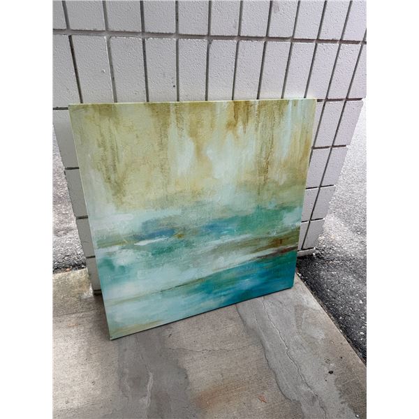 Canvas wall hanging measures 35" x 35"