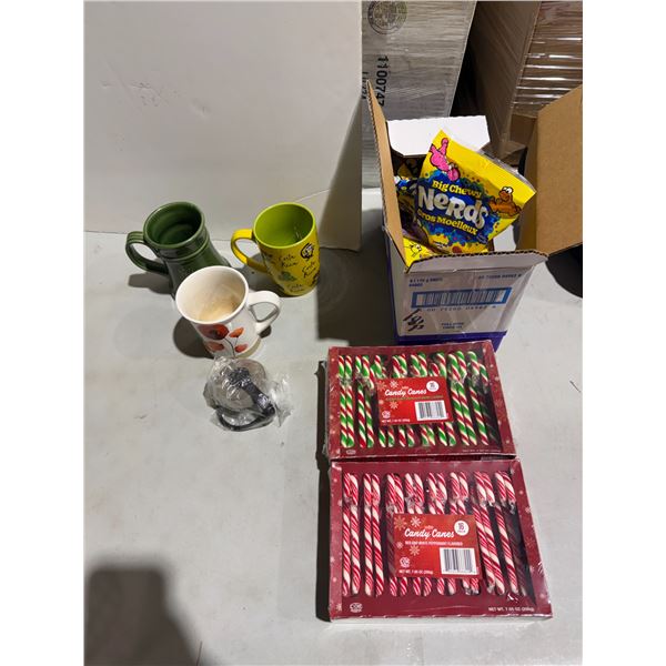 Candy and mugs