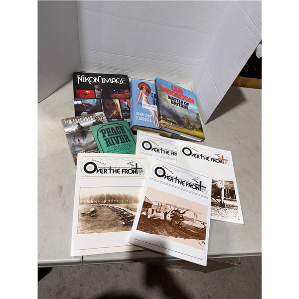 Assorted books over the front issued quarterly by the league of WWI  arro historians