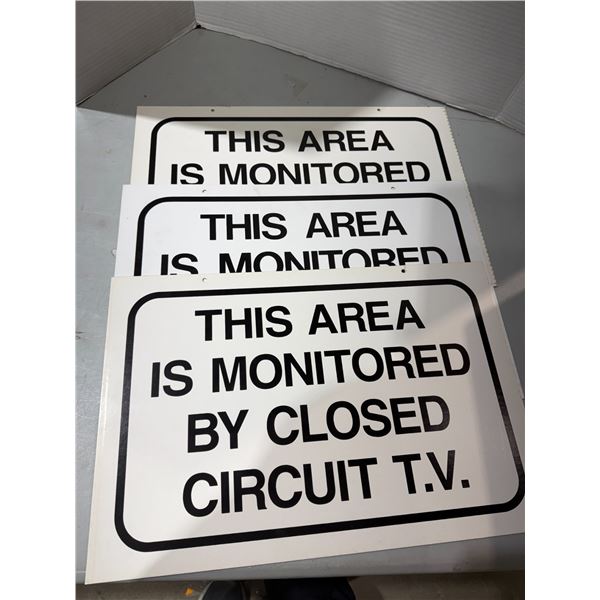 This area is monitored signs