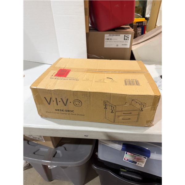 VIVO black corner clamp on desk drawer