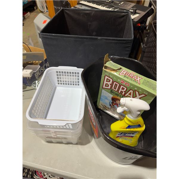 Th storage bins, borax, and other