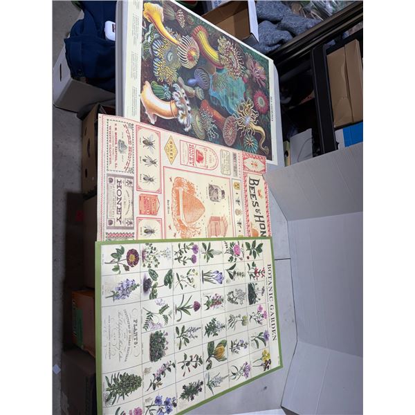 3 posters, bees, and honey's, botanic garden and sea ANEMONES