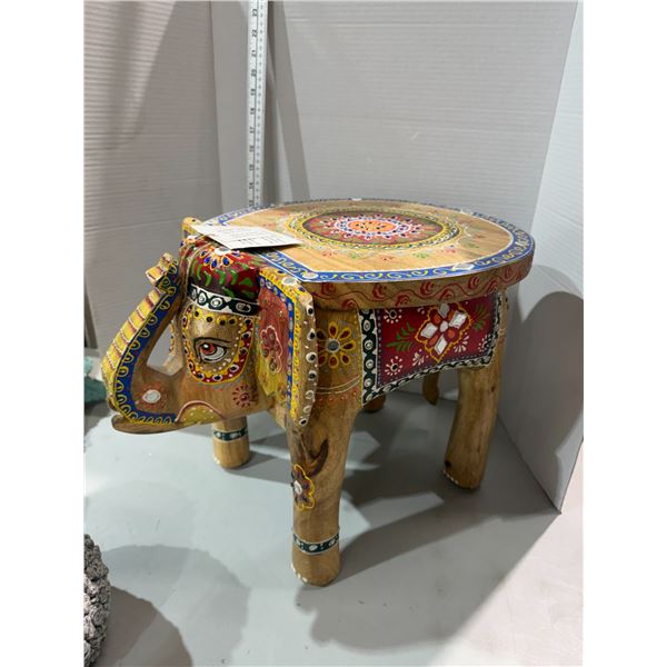 Handcrafted in India, accent table 13 1/2 inches tall