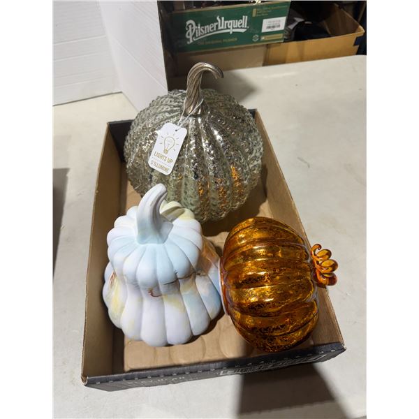 Pumpkin decor two of them light up