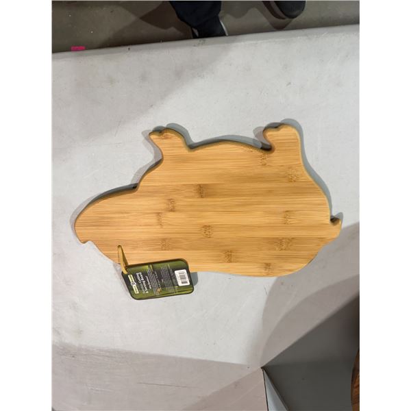 Pig cutting board bamboo