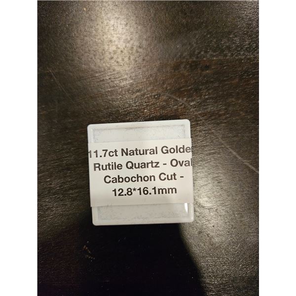 11.7ct Natural Golden Rutile Quartz- Oval Cabochon cut