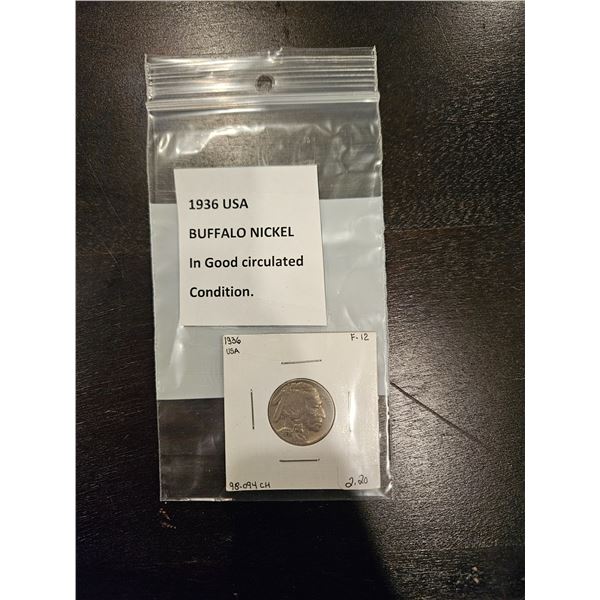 1936 USA Buffalo Nickel