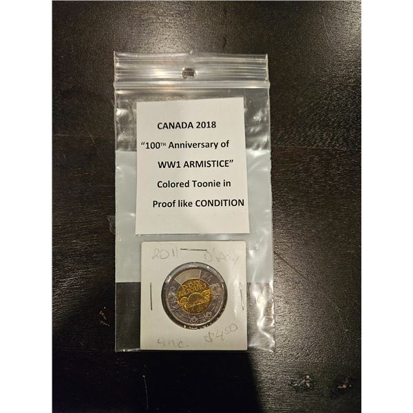 2018 Canada "100th Anniversary WWI Armistice"