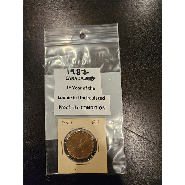 1987 Canada "1st yr of Loonie"