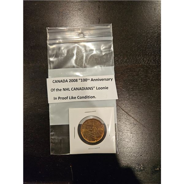 2008 Canada "100th Anniversary" Loonie