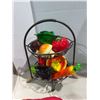 Image 1 : Fruit/vegetable stand with artificial vegetables